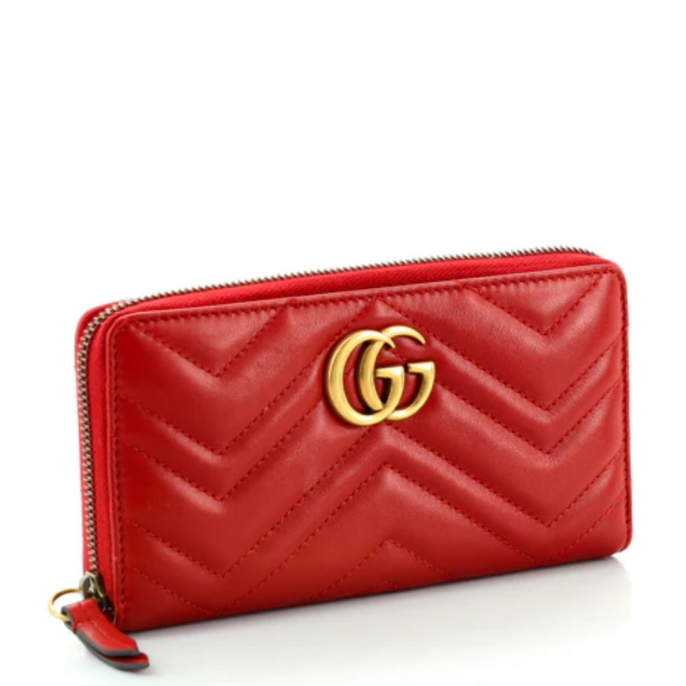 Authentic Gucci Marmot Zip Around Wallet